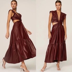 A.L.C. Alexandria Vegan Leather Midi Dress Size 2